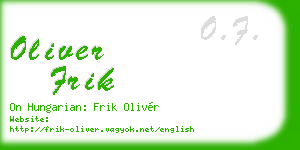oliver frik business card